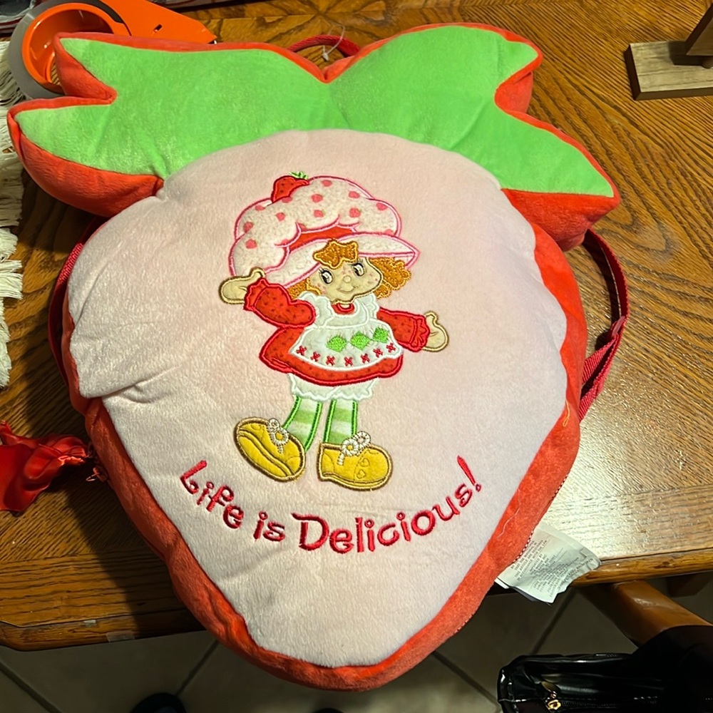Strawberry shortcake back pack  sleeping bag